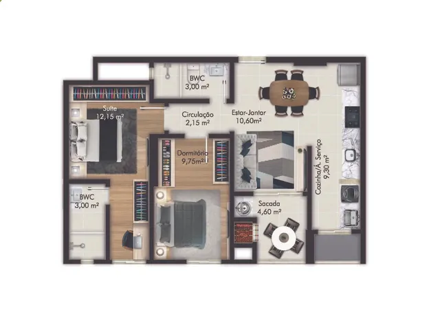 Imagem 3: West Village Apartamento com 2 dormitórios