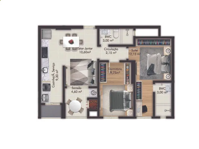 Imagem 2: West Village Apartamento com 2 dormitórios