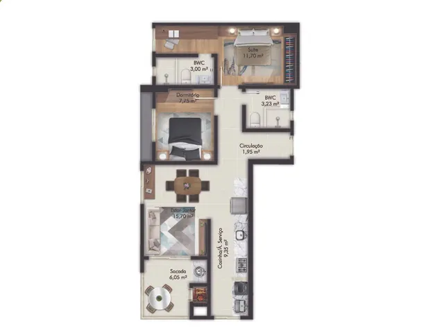 Imagem 4: West Village Apartamento com 2 dormitórios