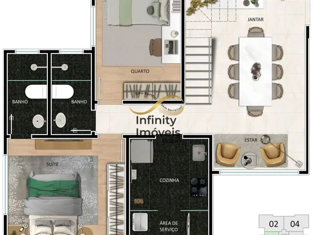 Imagem 3: CARBON SANT ANTONIO - VOLUME - Apartamento à venda no bairro Santo Antônio - Belo