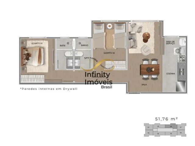 Imagem 7: Jardins Residence - Apartamento À Venda no Bairro São Joaquim - Contagem/Mg