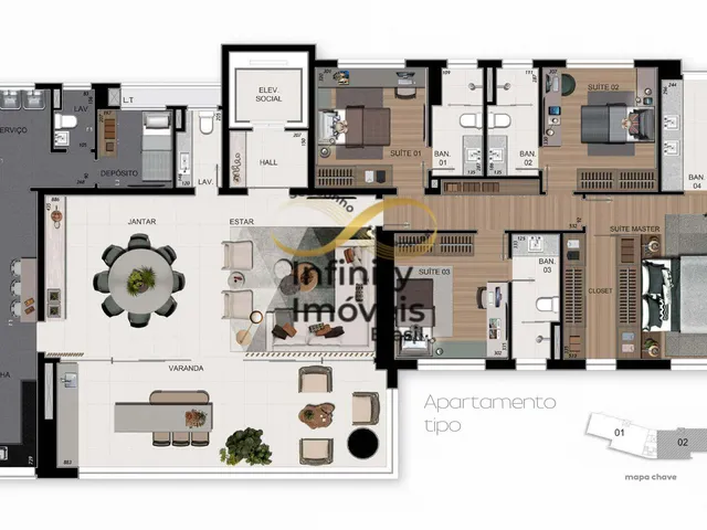 Imagem 13: Denver - Apartamento À Venda no Bairro Vale do Sereno - Nova Lima/Mg