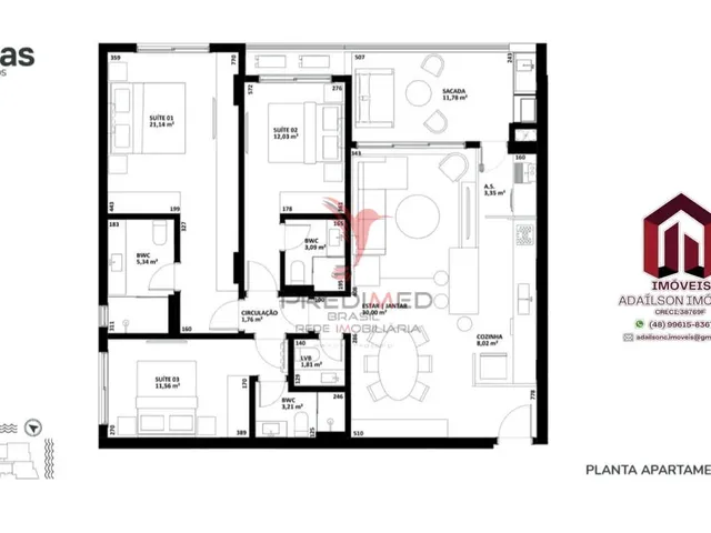 Imagem 9: Apartamentos À Venda no Canvas Residence Bairro Coqueiros Florianópolis Sc Brasil