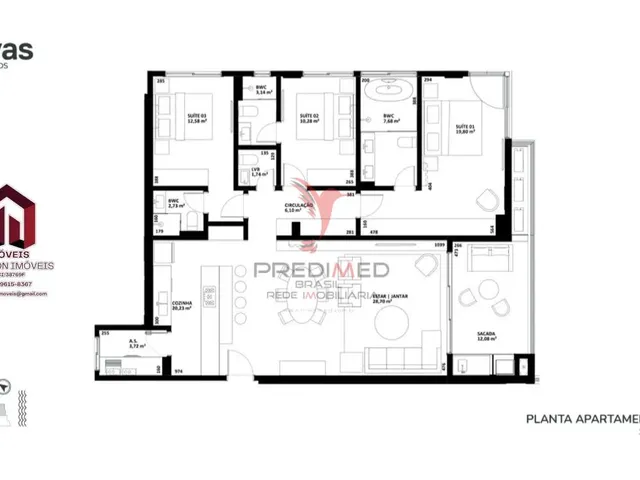 Imagem 14: Apartamentos À Venda no Canvas Residence Bairro Coqueiros Florianópolis Sc Brasil
