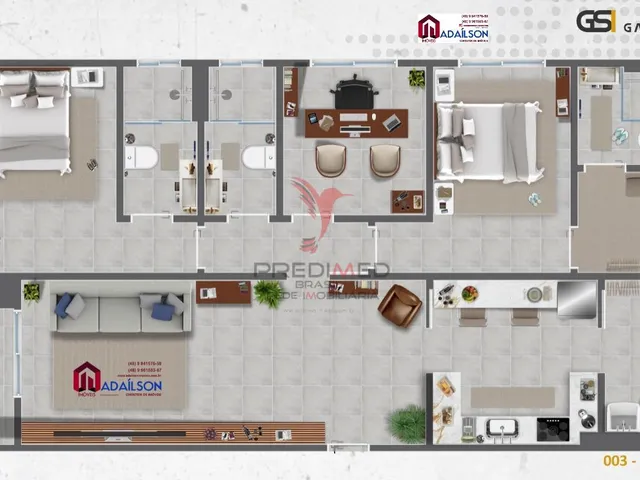 Imagem 6: Apartamento À Venda com 3 Dorm Um Suítes, em Construção, em Coqueiros Floripa Sc