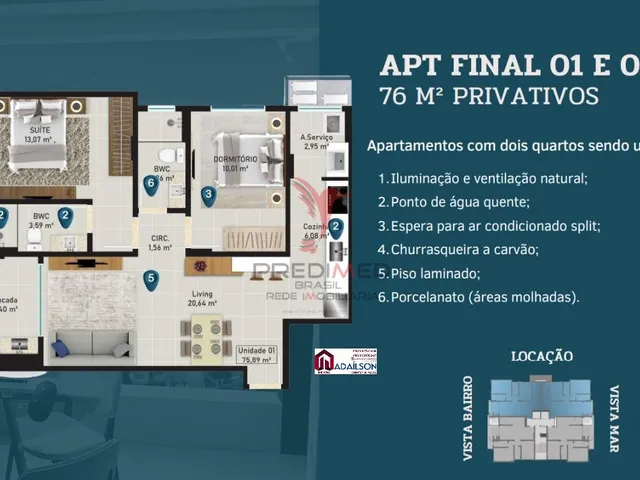 Imagem 5: Allure Home Residence Apto 2 dorm com um suíte Barreiros - São José/SC