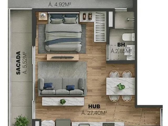 Imagem 14: Flat À Venda com 31M² por R$ 698.000,00