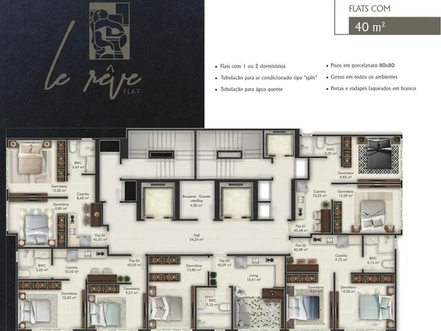 Imagem 6: Flat com Vista para o Mar À Venda com 40.48M² por R$ 1.050.000,00