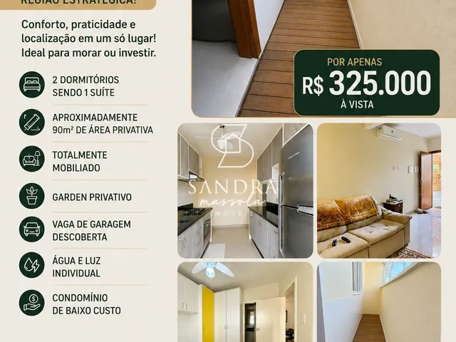 Imagem: O apartamento possui 2 Dormitórios, 1 Suíte, 1 Banheiro,