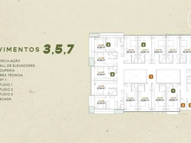 Imagem 15: Flat à venda, no Arya Living em João Pessoa, Cabo Branco, com 1 quarto, 37,53m²