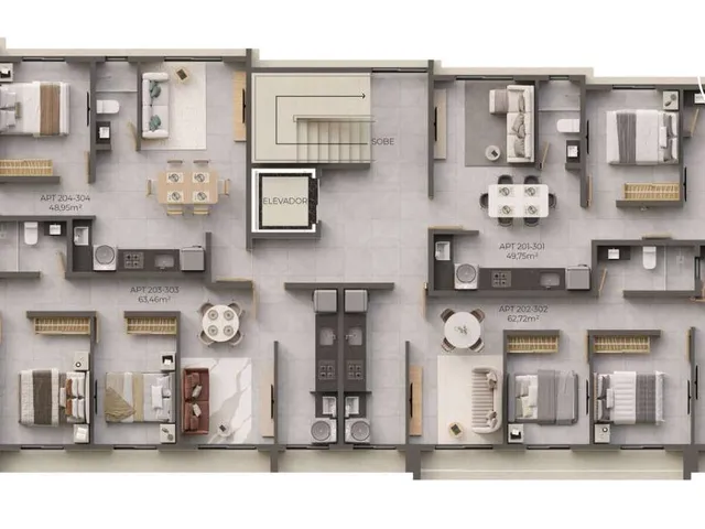 Imagem 3: Apartamento à venda, no Zafir em João Pessoa, Bancários, com 2 quartos, 49,75m²