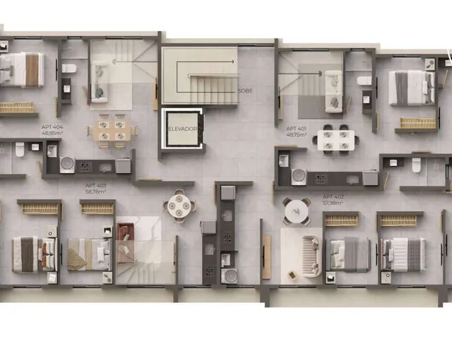 Imagem 4: Apartamento à venda, no Zafir em João Pessoa, Bancários, com 2 quartos, 49,75m²