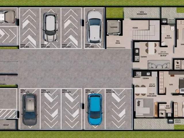 Imagem 3: Apartamento à venda, no Hemetéria Coutinho em João Pessoa, Bancários, com 2 quartos