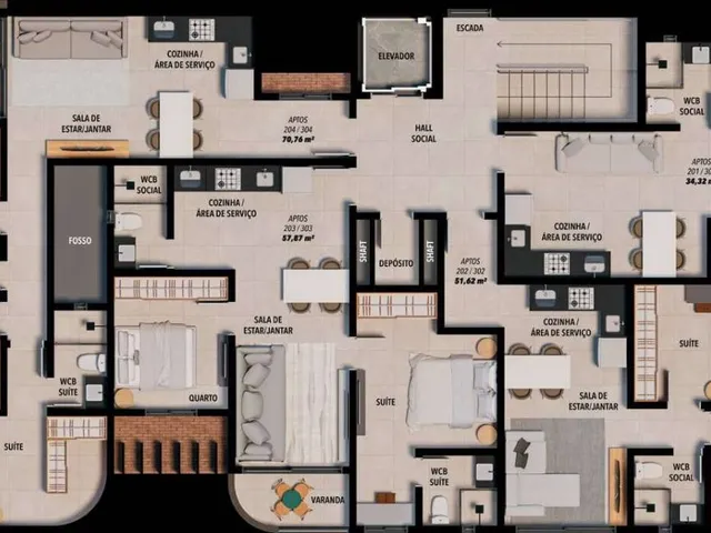 Imagem 4: Apartamento à venda, no Hemetéria Coutinho em João Pessoa, Bancários, com 2 quartos