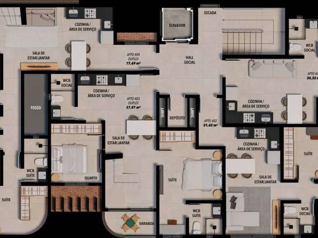 Imagem 5: Apartamento à venda, no Hemetéria Coutinho em João Pessoa, Bancários, com 2 quartos