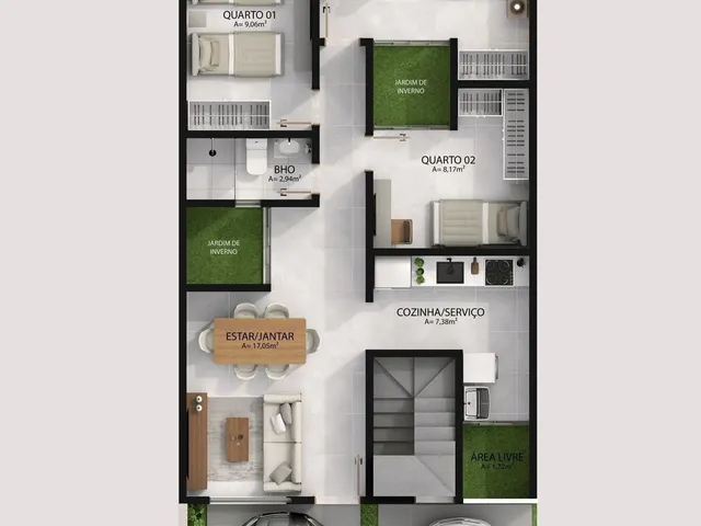 Imagem 2: Apartamento à Venda no Condomínio Veritas – 3 Quartos com Suíte no Coqueiro