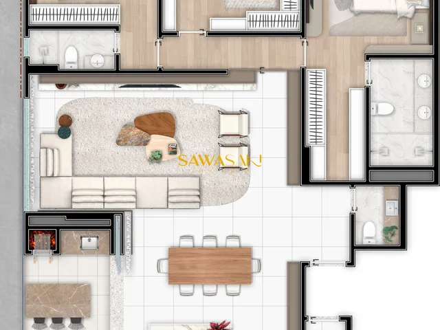 Imagem 4: Apartamento à venda no bairro Carioca - São José dos Pinhais/PR