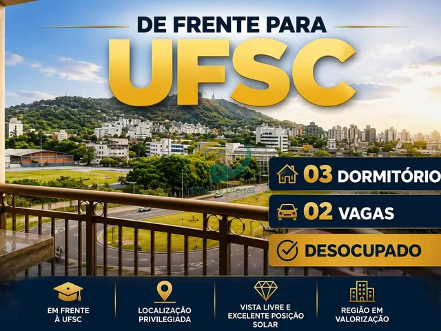 Imagem: FRENTE PARA UFSC - 03 DORMITÓRIOS sendo