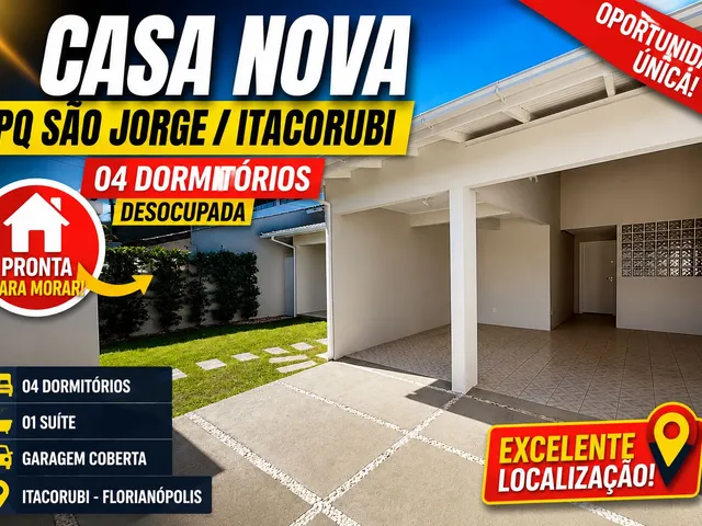 Imagem 1: Casa térrea com piscina e edícula no Itacorubi - (Parque São Jorge), 3 quartos