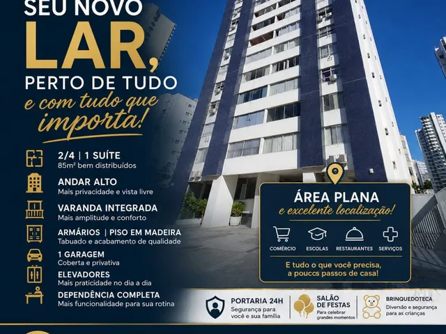 Imagem 1: Apartamento à Venda na Graça, Salvador-BA 2 Quartos com Suíte 85m² Conforto