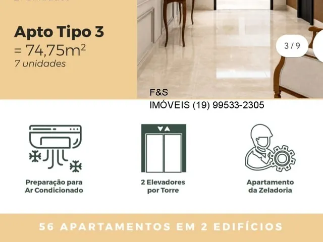 Imagem 2: Apartamento À Venda em Vinhedo-Sp, Bairro Pinheirinho: 2 Quartos, 2 Salas, 1 Banheiro, 1 Vaga, 62,60M². Aproveite!
