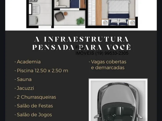 Imagem 14: Apartamento À Venda em Vinhedo-Sp, Bairro Pinheirinho: 2 Quartos, 2 Salas, 1 Banheiro, 1 Vaga, 62,60M². Aproveite!