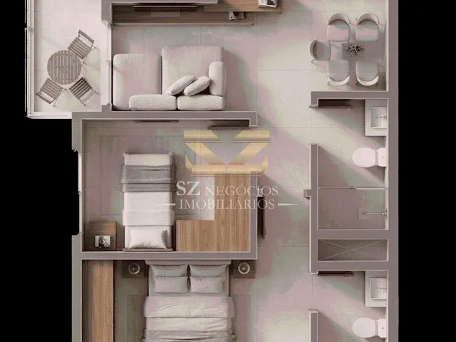 Imagem 3: APARTAMENTO Á VENDA COM 02 DORMITÓRIOS - RESIDENCIAL CEDRO - JARDIM CANADÁ - FOZ