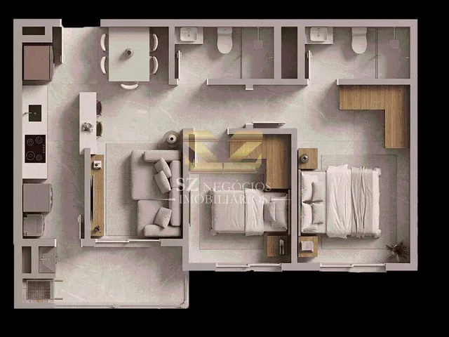 Imagem 4: APARTAMENTO Á VENDA COM 02 DORMITÓRIOS - RESIDENCIAL CEDRO - JARDIM CANADÁ - FOZ