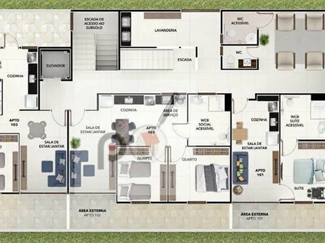 Imagem 7: Apartamento Alto Padrão para Venda em Bessa João Pessoa-Pb