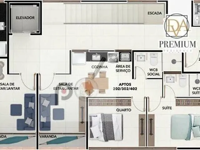 Imagem 5: Apartamento Alto Padrão para Venda em Bessa João Pessoa-Pb