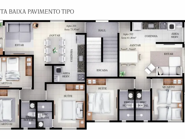 Imagem 2: Apartamento À Venda no Bairro Cidade dos Colibris - João Pessoa/Pb