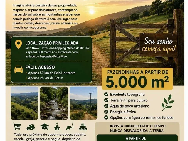 Imagem: Terreno em Sitio Novo- Mateus Leme- MG