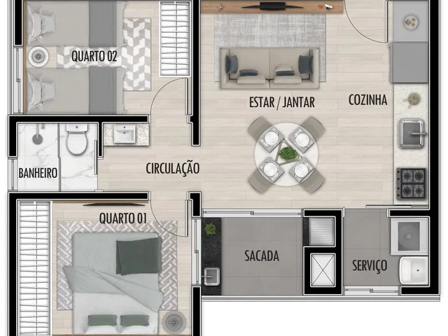Imagem 5: Apartamento à venda no bairro Pinheirinho - Curitiba/PR