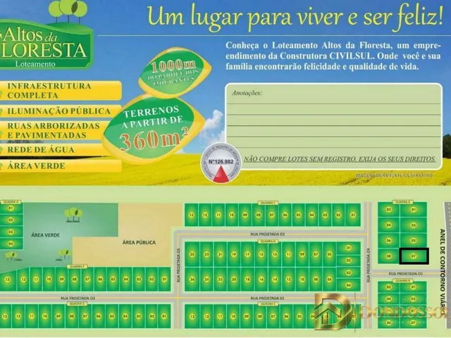 Imagem 8: Terreno Comercial de Frente para o Anel de Contorno Viário - Bairro Vila Floresta