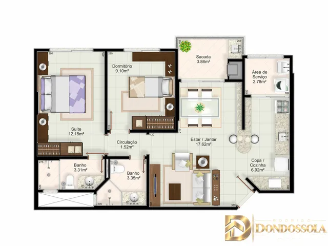 Imagem 7: Apartamento com 2 Vagas de Garagem Novo em Pronto para Morar