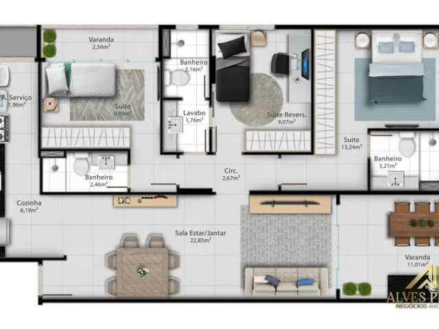 Imagem 9: Apartamento 3 Suítes Alto Padrão, Jardim Camburi, Vitória Es