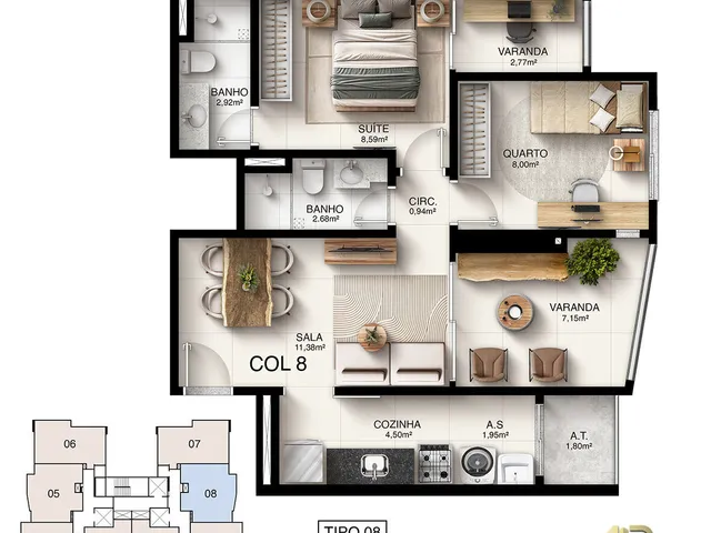 Imagem 8: Lançamento Apartamento 2 Quartos Alto Padrão em Jokey de Itaparica, Vila Velha Es
