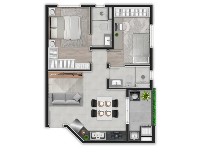 Imagem 15: Bom Retiro - Apartamento 2 Quartos com 1 Suíte. 1 Vaga. 64,89M²