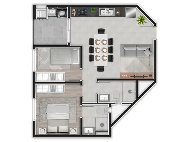 Imagem 13: Bom Retiro - Apartamento 2 Quartos com 1 Suíte. 1 Vaga. 64,89M²