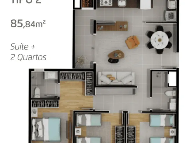 Imagem 7: APARTAMENTO COM 3 DORMITÓRIOS NO FLORESTA ? JOINVILLE/SC - BUCH IMÓVEIS