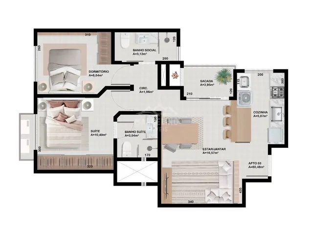 Imagem 2: Apartamento À Venda - Residencial Mônaco, Imbituba / Sc