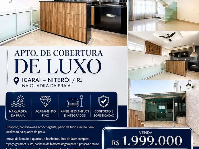 Imagem 2: Cobertura à venda em Niterói, Icaraí, com 4 quartos
