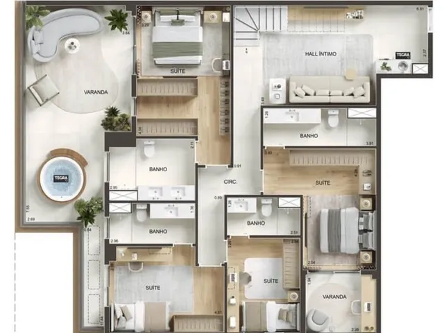 Imagem 2: Kronos Apartamento com 2 dormitórios