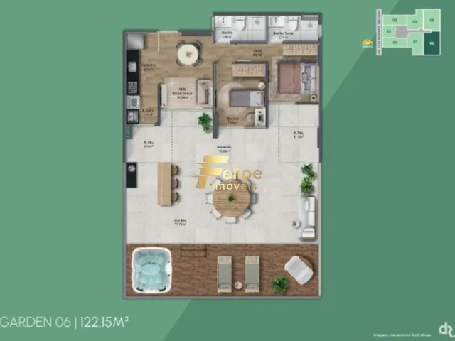 Imagem 12: NOVO EMPREENDIMENTO IMOBILIÁRIO SURGINDO! APARTAMENTO GARDEM COM 02 QUARTOS, SENDO 01