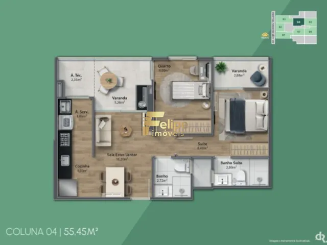 Imagem 15: NOVO EMPREENDIMENTO IMOBILIÁRIO SURGINDO! APARTAMENTO GARDEM COM 02 QUARTOS, SENDO 01