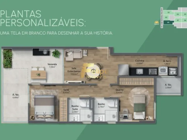 Imagem 4: NOVO EMPREENDIMENTO IMOBILIÁRIO SURGINDO! APARTAMENTO GARDEM COM 02 QUARTOS, SENDO 01