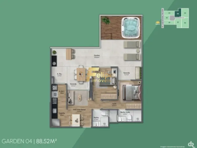 Imagem 9: NOVO EMPREENDIMENTO SURGINDO! APARTAMENTO DE 02 QUARTOS, SENDO 01 SUÍTE, LAZER COMPLETO