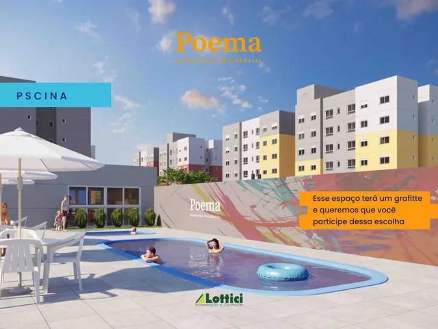 Imagem 1: Apartamento no Centro de Canoas, com (02) Dois Quartos e (01) Uma Vaga no Residencial Poema