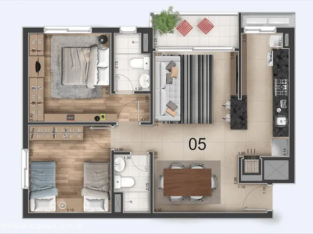 Imagem 5: 0 Apartamento com 2 dormitórios