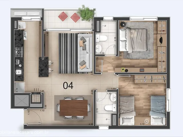 Imagem 10: 0 Apartamento com 2 dormitórios